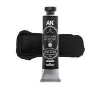 AK Interactive Matt Finish Dense Acrylics Color 20 ml, Pure Black