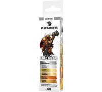 AK Interactive Playmarkers AKM105 Full Metal - 6x Metallic Acrylic Markers