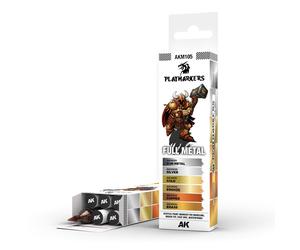 AK Interactive Playmarkers - Full Metal - 6-Pack Acrylic Paint Markers AKM105