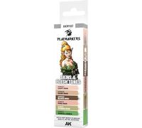 AK Interactive PLAYMARKERS Set AKM107 Skin & Flesh Tones (6X)