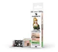 AK Interactive PLAYMARKERS Set AKM107 Skin & Flesh Tones (6X)