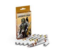 AK Interactive Quick Markers - Skeleton - 5-Pack Acrylic Marker Set AKMQ110