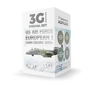 AK Interactive US AIR Force European I CAMO Colors 1980S 3Gen Paint Set