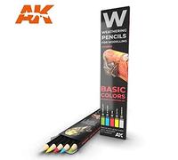 AK Interactive Weathering Pencil Set AK10045 Basic Colours Shading and Demotion set.