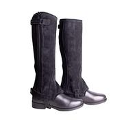 AK JUPITER Real Suede Horse Riding Half Chaps AKRS-2154 (Black, S)