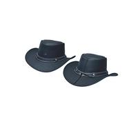 AK Leather Hats Bush & Safari Hats, Hand Crafted, Western/Cowboy/Outback/Australian/Style with Band for Men & Women AKRS-4001 (Black, L)