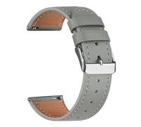 AK Leather Smart Watch Straps 20mm-Soft Smart Watch Bands for Men Women- Quick Release Watch Band Replacement - Women's Men’s Watch Bracelet Clasp Buckle (Gray)