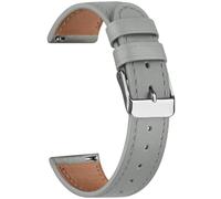 AK Leather Watch Band Compatible with Garmin Venu 3S / Vivoactive 4S / Venu 2S / Vivomove 3S, 18mm Replacement Wristband Strap for Garmin Forerunner 255s/265S Smart Watch (Gray)