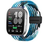 AK Magnetic Braided Strap for Amazfit Bip 6 / Bip 5 Band, Amazfit GTR 4 Bands, 22mm Soft Nylon Sport WristBand Compatible with Amazfit Bip 6 / Bip 5 / GTR 4 Women Men (Ocean Blue)