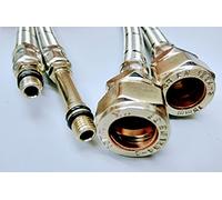 AK Monobloc Tap Tail Connector Flexible Hose M8 X 15mm Compression X 500 mm (1 Pair)