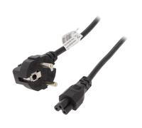AK-NB-10A cable 3x0.5mm² PVC 3 meters black 2.5A 250V core: CCA AKYGA