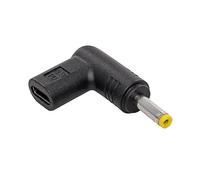 AK-ND-C04 Adapter USB C Female, DC 4.0/1.7 Male Black Angled AKYGA