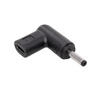 AK-ND-C06 Adapter USB C Female, DC 3.0/1.0 Male Black Angled AKYGA