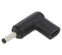 AK-ND-C15 Adapter USB C Female, DC 4.0/1.35 Male Black Angled AKYGA