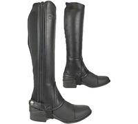AK New Unisex Equestrian Horse Riding Half Chaps in Real Soft Leather Side Zip for easy on & off AKRS-1978 (Black, L)