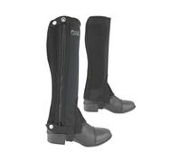 AK New Washable Windproof Unisex Winter Pro Equestrian Half Chaps - Durable Horse Riding Leg Protection for Men & Women, Breathable & Adjustable Fit AKRS-2147 (Black, M)