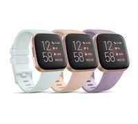 AK Pack 3 Straps Compatible with Fitbit Versa 2 Staps/Fitbit Versa Lite Strap/Fitbit Versa Strap for Women Men, Silicone Sport Classic Replacement Compatible with Fitbit Versa 2 (Small, Pack X)