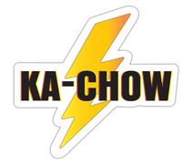 AK- (Pack of 2) Ka Chow - Lightning McQueen Sticker Vinyl Bumper Sticker for Car | Laptop | Bottle | Waterproof Size: 5" Each