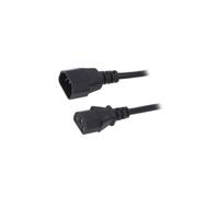 AK-PC-03A cable IEC C13 female, IEC C14 male 1.8 m black PVC AKYGA
