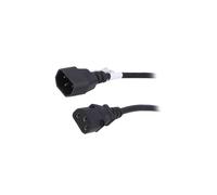 AK-PC-11A cable IEC C13 female, IEC C14 male 5m black PVC 10A AKYGA