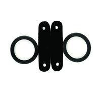 AK PEACOCK SAFETY IRONS STIRRUPS RUBBER RINGS & LEATHER CLIPS TABS REPLACEMENT 1 PAIR