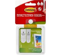 AМK® Picture Hanging Strips Value Pack Damage-Free Wall Hangers for Frames Small and Medium Adhesive No Nails Removable Mounting Tape for Home Decorating