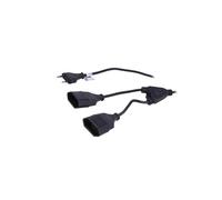 AK-RD-05A Cable CEE 7/16 (C) plug, CEE 7/16 (C) socket x2 1.2m black AKYGA