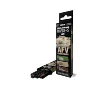 AK Real Colors Marker Set RCM108 Late German AFV CAMO Colors (3pcs)