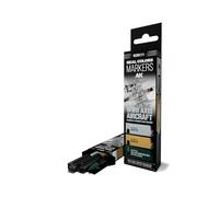 AK Real Colors Marker Set RCM111 WWII AXIS Aircraft Squiggle Camouflage Colors (3pcs)