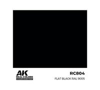AK Real Colors RC804 Flat Black RAL 9005 (17ml) (Old RC001)