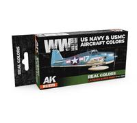 AK Real Colors Set RCS111 WWII US Navy & USMC Aircraft Colors (6x17ml)
