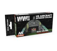AK Real Colors Set RCS114 WWII US Aircraft Interior Colors (6x17ml)