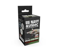 AK REAL COLORS SET RCS117 US Navy & USMC Aircraft Colours 1945-1980 (3 x 17 ml)