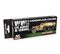 AK Real Colors Set RCS129 WWII US Army & USMC Camouflage Colors (8x17ml)