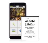 AK-S3m (V1.0) Replacement Battery, 3200 mA (2024 New Upgrade) Replacement Battery with High Capacity for Smart 3 Mini, Emporia Smart 4 Smartphone, Emporia Supereasy SE, Emporia Supereasy