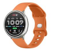 AK Silicone Bands Compatible with Amazfit Active 2 / Active Watch Band Women Men, Soft Replacement Strap for Amazfit GTS 4 3 2 2e/GTS 4 2 Mini/GTR mini/Bip 3/3 Pro/Bip U Pro/Bip S Lite (Orange)