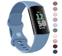 AK Sport Band Compatible with Fitbit Charge 6 Bands / Fitbit Charge 5 Bands Women Men, Classic Soft Replacement Straps Wristbands for Fitbit Charge 6 / 5 Advanced Fitness & Health Tracker (Senior