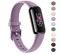 AK Sport Band Compatible with Fitbit Luxe Bands for Women Men, Soft Silicone Replacement Sport Straps Wristbands for Fitbit Luxe Fitness and Wellness Tracker (Small,Light Purple)