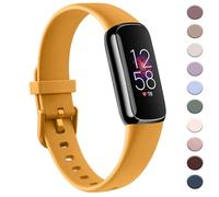 AK Sport Band Compatible with Fitbit Luxe Bands for Women Men, Soft Silicone Replacement Sport Straps Wristbands for Fitbit Luxe Fitness and Wellness Tracker (Small,Turmeric)