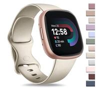 AK Sport Band Compatible with Fitbit Sense 2/Sense Bands/Versa 4/Versa 3 Bands, Soft Straps for Fitbit Sense 2/Sense/Versa 4/Versa 3 Smart Watch (Small,Champagne Gold)