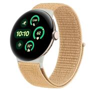 AK Strap Compatible with Google Pixel Watch 3 41mm 2024/Google Pixel Watch 2 2023,Women Men Elastic Nylon Breathable Braided Watch Bands for Google Pixel Watch 3 41mm/Pixel Watch 2 (MilkTea)