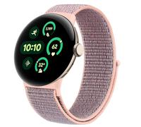 AK Strap Compatible with Google Pixel Watch 3 41mm 2024/Google Pixel Watch 2 2023,Women Men Elastic Nylon Breathable Braided Watch Bands for Google Pixel Watch 3 41mm/Pixel Watch 2 (Rose)