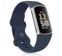 AK Strap for Fit bit Charge 6 Straps/Fit bit Charge 5 Straps for Women Men,Silicone Sport Classic Soft Replacement straps Compatible with Fitbi t charge 6/Fitb it charge 5 (Small, Blue)