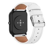 AK Straps Compatible with Amazfit GTS 2 Mini, 4, 4 Mini, 3, 2, 2e, 20mm Soft Leather Replacement for Amazfit Bip 3 Pro, 3, U Pro, Lite, S, U (White)