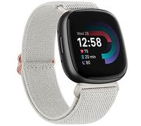 AK Straps Compatible with Fitbit Versa 4/3, Sense 2 Sport Replacement Band for Women & Men, Soft Elastic Nylon (Starlight)