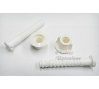 AK Toilet SEAT White Nylon Hinge Replacement Fixing Bolt Set