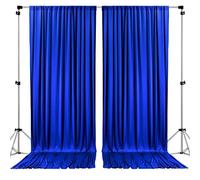 AK TRADING CO. 10 feet x 10 feet Polyester Backdrop Drapes Curtains Panels with Rod Pockets - Wedding Ceremony Party Home Window Decorations - Royal Blue (DRAPE-5x10-ROYAL)