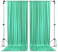 AK TRADING CO. 10 feet x 10 feet Tiffany IFR Polyester Backdrop Drapes Curtains Panels with Rod Pockets - Wedding Ceremony Party Home Window Decorations