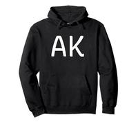 AK Two Letter Pair - Elegant Personalized Initials Pullover Hoodie