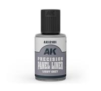 AK Interactive AK Weathering Precision Panel Liner AK12101 - Light Grey 30ml (Old AK12019)